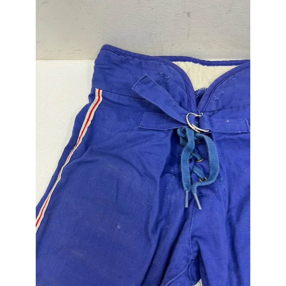 Vintage Football Pants PADDED Blue Striped pee wee child sports wall art decor